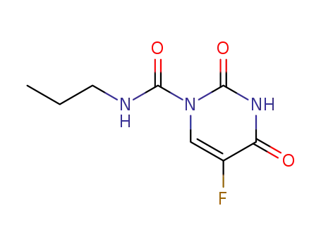 Molecular Structure of 64098-81-3 (5-fluoro-2,4-dioxo-N-propyl-3,4-dihydropyrimidine-1(2H)-carboxamide)