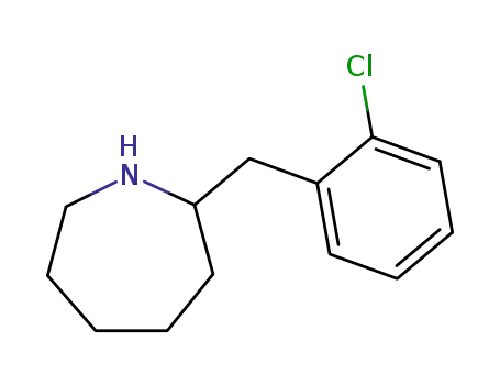 Molecular Structure of 68841-13-4 (HEXAHYDRO-2-[(2-CHLOROPHENYL)METHYL]-1H-AZEPINE)