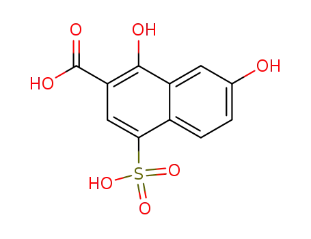 Molecular Structure of 6407-90-5 (3,5-dihydroxy-7-sulfo-2-naphthoic acid)