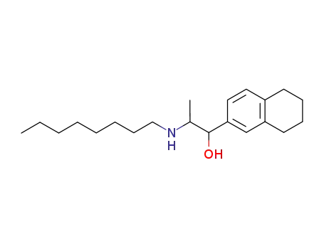 Molecular Structure of 63998-29-8 (2-(octylamino)-1-(5,6,7,8-tetrahydronaphthalen-2-yl)propan-1-ol)