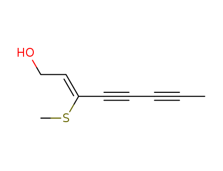 2-Octene-4,6-diyn-1-ol,3-(methylthio)-, (Z)- (8CI)