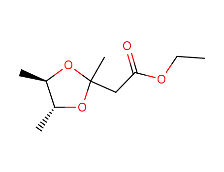 Molecular Structure of 6412-85-7 (ethyl (2,4,5-trimethyl-1,3-dioxolan-2-yl)acetate)