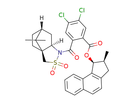4,5-Dichloro-2-((1S,5R,7R)-10,10-dimethyl-3,3-dioxo-3λ<sup>6</sup>-thia-4-aza-tricyclo[5.2.1.0<sup>1,5</sup>]decane-4-carbonyl)-benzoic acid (1S,2S)-2-methyl-2,3-dihydro-1H-cyclopenta[a]naphthalen-1-yl ester