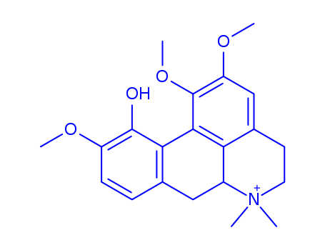 4H-Dibenzo[de,g]quinolinium,5,6,6a,7-tetrahydro-11-hydroxy-1,2,10-trimethoxy-6,6-dimethyl-, (6aS)-