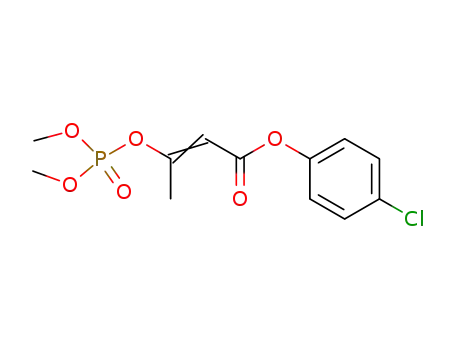 Molecular Structure of 64011-79-6 ((E)-3-[(Dimethoxyphosphinyl)oxy]-2-butenoic acid 4-chlorophenyl ester)