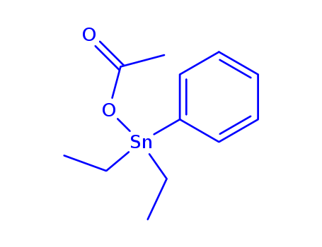 Acetic acid,diethylphenylstannyl ester