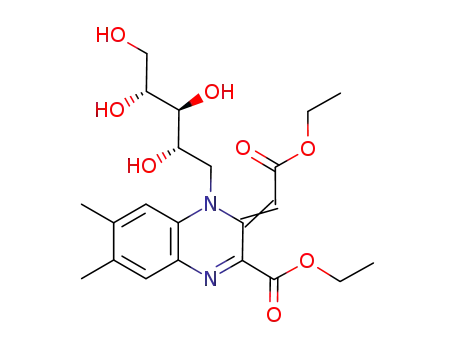 ethyl 3-(2-ethoxy-2-oxoethylidene)-6,7-dimethyl-4-(D-ribityl)-3,4-dihydroquinoxaline-2-carboxylate