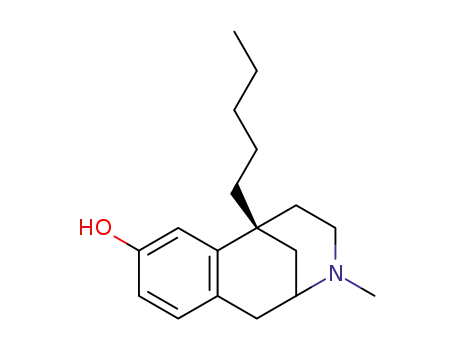 Molecular Structure of 64023-90-1 (3-methyl-6-pentyl-1,2,3,4,5,6-hexahydro-2,6-methano-3-benzazocin-8-ol)
