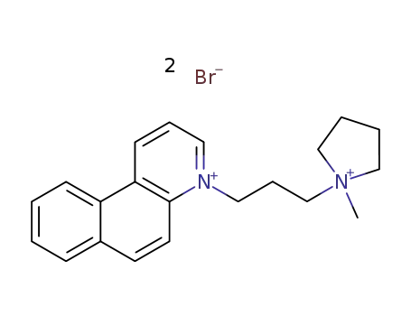 Benzo(f)quinolinium, 4-(3-(1-methylpyrrolidinio)propyl)-, dibromide