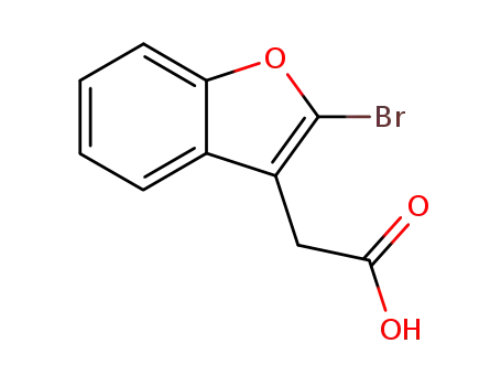 Molecular Structure of 855224-53-2 ((2-bromo-benzofuran-3-yl)-acetic acid)