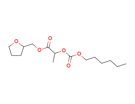 Molecular Structure of 64058-40-8 (tetrahydrofuran-2-ylmethyl 2-{[(hexyloxy)carbonyl]oxy}propanoate)