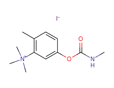 Molecular Structure of 64046-35-1 (N,N,N,2-tetramethyl-5-[(methylcarbamoyl)oxy]anilinium iodide)