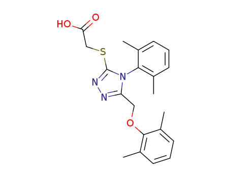 Acetic acid,2-[[5-[(2,6-dimethylphenoxy)methyl]-4-(2,6-dimethylphenyl)-4H-1,2,4-triazol-3-yl]thio]- cas  64013-65-6