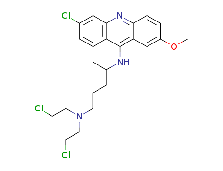 1,4-Pentanediamine,N1,N1-bis(2-chloroethyl)-N4-(6-chloro-2-methoxy-9-acridinyl)-                                                                                                                        (64046-79-3)