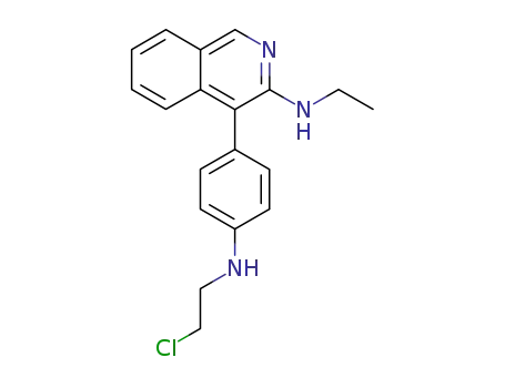 Molecular Structure of 64157-41-1 (4-{4-[(2-chloroethyl)amino]phenyl}-N-ethylisoquinolin-3-amine)