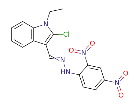 Molecular Structure of 64209-13-8 (2-chloro-3-{[2-(2,4-dinitrophenyl)hydrazinylidene]methyl}-1-ethyl-1H-indole)