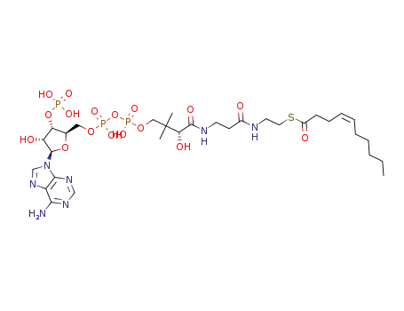 Molecular Structure of 69281-30-7 (4-cis-Decenoyl-CoA)