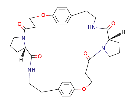 cyclo-bis<N-<3-<<4-<β-aminoethyl>phenyl>oxy>propanoyl>-L-prolyl>