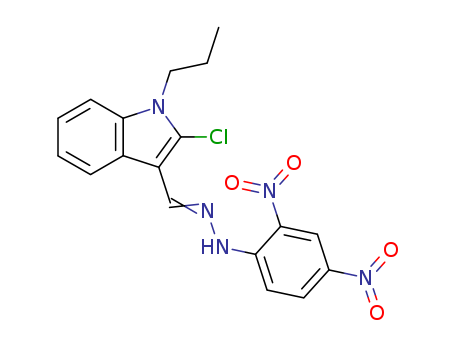 1H-Indole-3-carboxaldehyde,2-chloro-1-propyl-, 2-(2,4-dinitrophenyl)hydrazone cas  64209-17-2