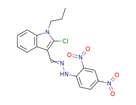 Molecular Structure of 64209-17-2 (2-chloro-3-{[2-(2,4-dinitrophenyl)hydrazinylidene]methyl}-1-propyl-1H-indole)
