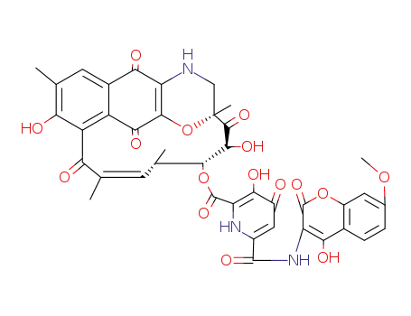 (6E)-6-[{[(12Z)-8,16-dihydroxy-2,7,12,14-tetramethyl-5,10,11,17-tetraoxo-3,4,5,10-tetrahydro-2H-9,2-hept[2]enonaphtho[2,3-b][1,4]oxazin-15-yl]oxy}(hydroxy)methylidene]-N-(2-hydroxy-7-methoxy-4-oxo-4H-chromen-3-yl)-4,5-dioxo-1,4,5,6-tetrahydropyridine-2-ca