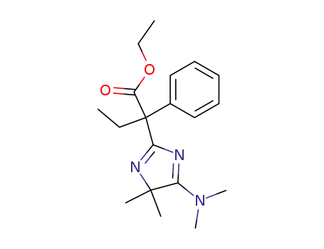 Molecular Structure of 69315-96-4 (5-(Dimethylamino)-α-ethyl-4,4-dimethyl-α-phenyl-4H-imidazole-2-acetic acid ethyl ester)