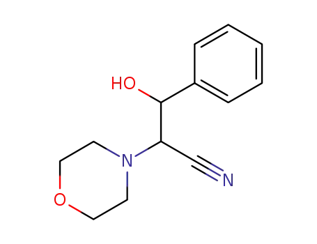 Molecular Structure of 64399-77-5 (3-hydroxy-2-(morpholin-4-yl)-3-phenylpropanenitrile)