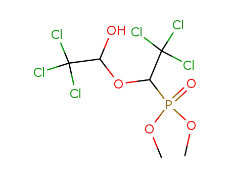 Molecular Structure of 69298-90-4 (2,2,2-trichloro-1-(2,2,2-trichloro-1-hydroxyethoxy)ethyl phosphonate)