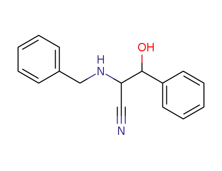 Molecular Structure of 64399-69-5 (2-(benzylamino)-3-hydroxy-3-phenylpropanenitrile)