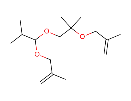 Molecular Structure of 69161-45-1 (2,5,5,11-Tetramethyl-8-isopropyl-4,7,9-trioxa-1,11-dodecadiene)
