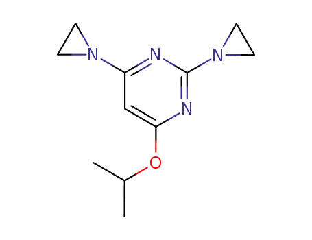 Molecular Structure of 64398-63-6 (2,4-diaziridin-1-yl-6-propan-2-yloxy-pyrimidine)