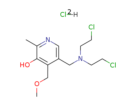 3-Pyridinol,5-[[bis(2-chloroethyl)amino]methyl]-4-(methoxymethyl)-2-methyl-, hydrochloride(1:2) cas  64398-56-7
