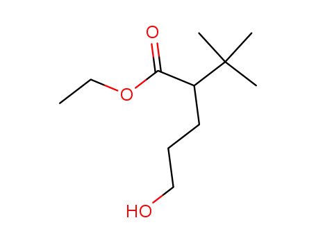 Molecular Structure of 645413-25-8 (Pentanoic acid, 2-(1,1-dimethylethyl)-5-hydroxy-, ethyl ester)