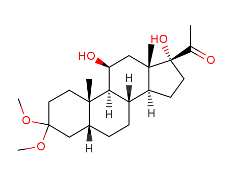 11β,17-dihydroxy-3,3-dimethoxy-5β-pregnan-20-one