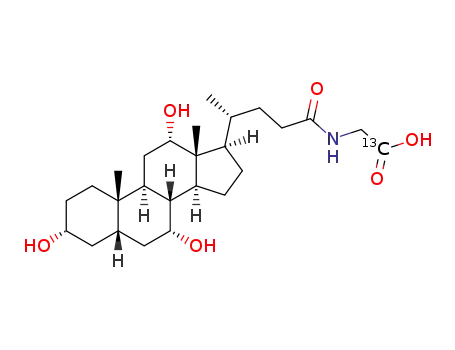 Molecular Structure of 64431-95-4 (GLYCOCHOLIC ACID-13C1 (GLYCYL-1-13C))