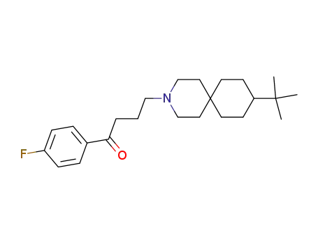 Molecular Structure of 64-58-4 (4-(9-tert-butyl-3-azaspiro[5.5]undec-3-yl)-1-(4-fluorophenyl)butan-1-one)
