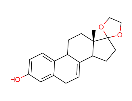 Molecular Structure of 64-22-2 (Estra-1,3,5(10),7-tetraen-17-one, 3-hydroxy-, cyclic 1,2-ethanediyl acetal)
