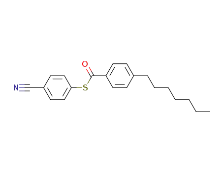 Benzenecarbothioic acid, 4-heptyl-, S-(4-cyanophenyl) ester