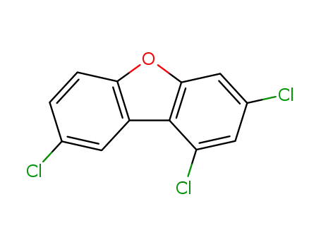 Molecular Structure of 76621-12-0 (1,3,8-TRICHLORODIBENZOFURAN)