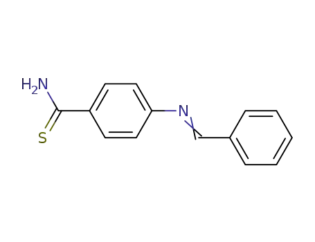 Molecular Structure of 64510-95-8 (4-{[(1E)-phenylmethylidene]amino}benzenecarbothioamide)