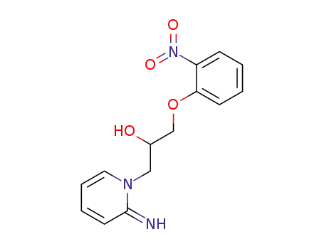 Molecular Structure of 64511-95-1 (1(2H)-Pyridineethanol, 2-imino-alpha-((2-nitrophenoxy)methyl)-)