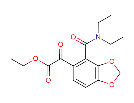 ethyl 5,6-methylenedioxy-2-(N,N-diethylcarbamoyl)benzoylformate
