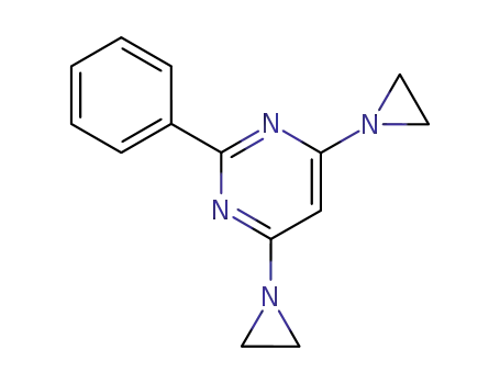 Molecular Structure of 64398-59-0 (4,6-bis(aziridin-1-yl)-2-phenylpyrimidine)