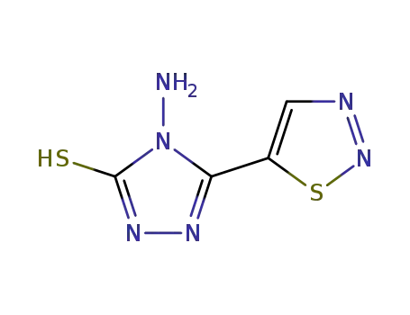Molecular Structure of 64369-17-1 ((5Z)-4-amino-5-(1,2,3-thiadiazol-5(2H)-ylidene)-4,5-dihydro-3H-1,2,4-triazole-3-thione)