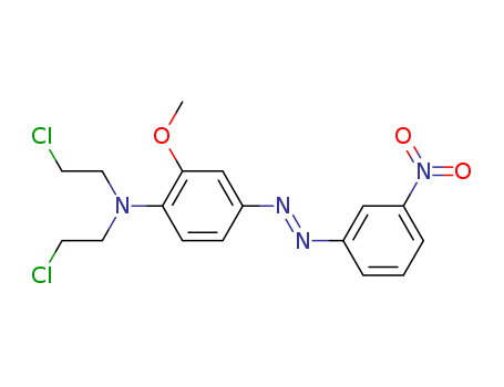 Benzenamine,N,N-bis(2-chloroethyl)-2-methoxy-4-[2-(3-nitrophenyl)diazenyl]- cas  64253-13-0