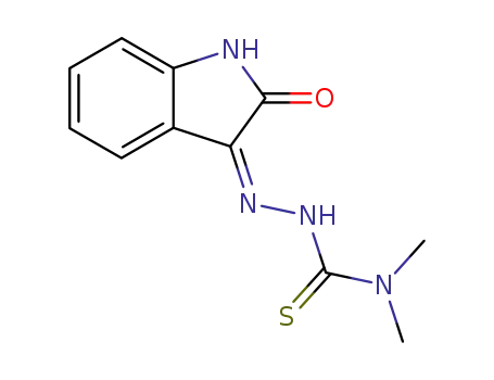 Molecular Structure of 6452-08-0 (N,N-dimethyl-2-(2-oxo-2H-indol-3-yl)hydrazinecarbothioamide)