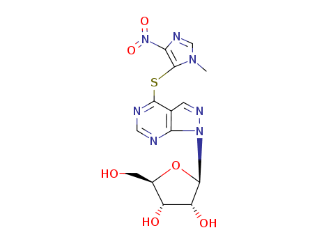 1H-Pyrazolo[3,4-d]pyrimidine,4-[(1-methyl-4-nitro-1H-imidazol-5-yl)thio]-1-b-D-ribofuranosyl- cas  64372-73-2