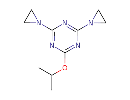 Molecular Structure of 64398-62-5 (2,4-bis(aziridin-1-yl)-6-(propan-2-yloxy)-1,3,5-triazine)