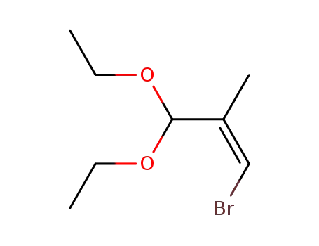 Molecular Structure of 93614-84-7 (1-Propene, 1-bromo-3,3-diethoxy-2-methyl-, (E)-)
