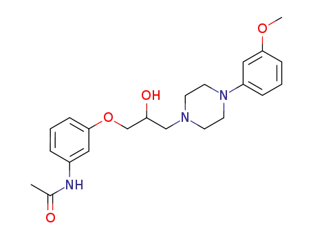 Molecular Structure of 64511-48-4 (N-(3-{2-hydroxy-3-[4-(3-methoxyphenyl)piperazin-1-yl]propoxy}phenyl)acetamide)